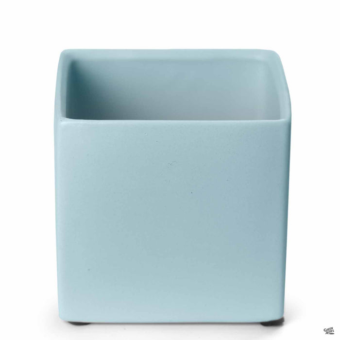 Cube Cache Pot 4.5 inch Light Blue