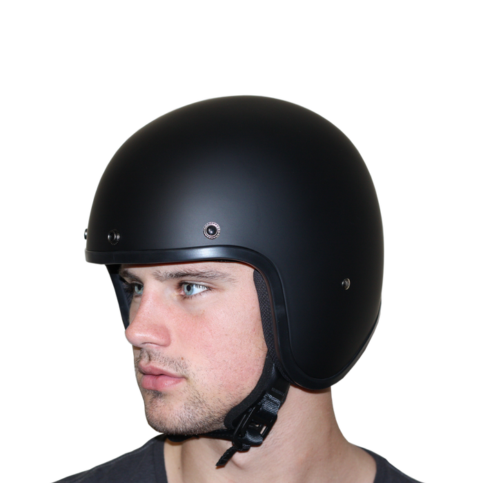 DOT Approved Daytona Cruiser Open Face Motorcycle Helmet - Men, Women & Youth - With Visor & Graphics - W/ Butterfly