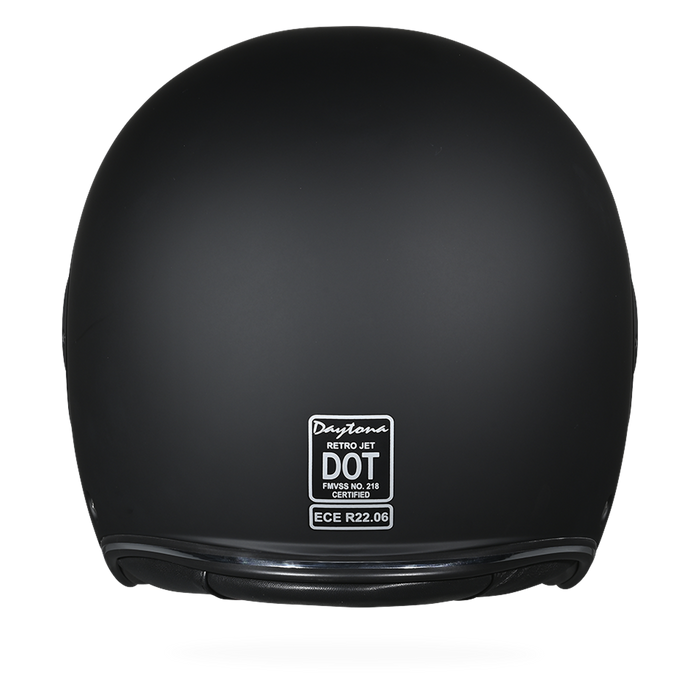 D.O.T. & ECE Daytona Retro Jet- Dull Black