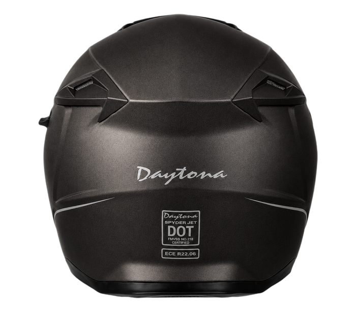D.O.T. & ECE Daytona Spyder Jet- Gun Metal Grey Dull Metallic