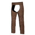 Drifter - Unisex Brown Leather Motorcycle Chaps