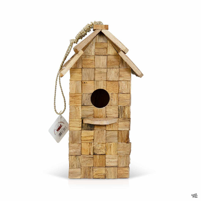 Driftwood Checkered Bird House