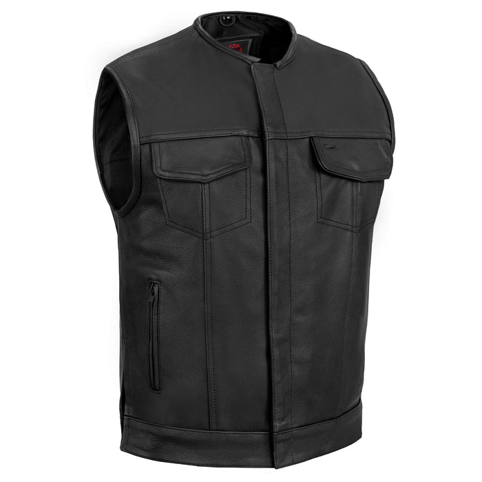 Eclipse Black Motorcycle Vest - Hidden Smart Access Pockets & Durable Lining