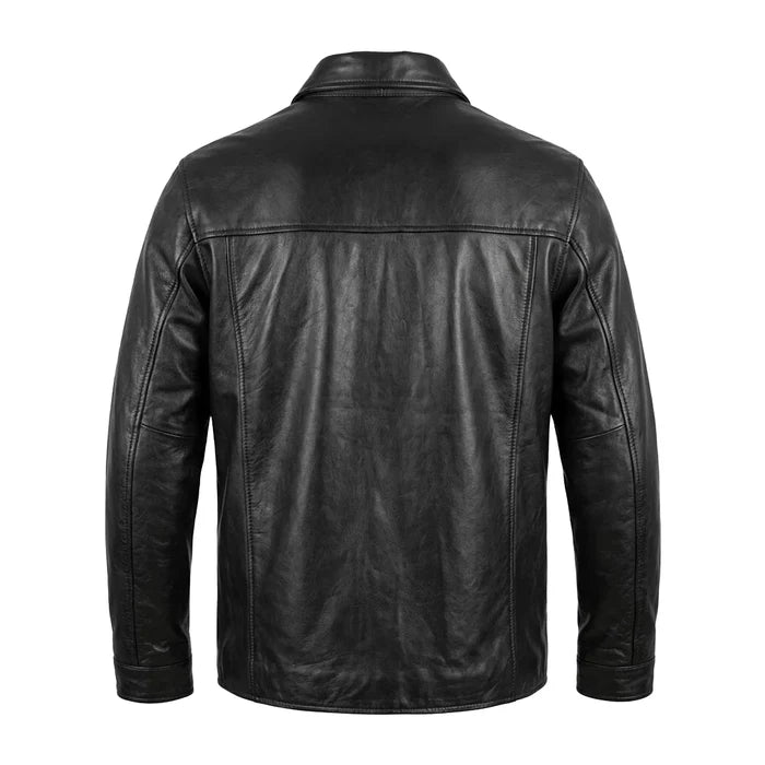 Edge - Premium Men's motorcycle Leather Jacket (Shirt Style)