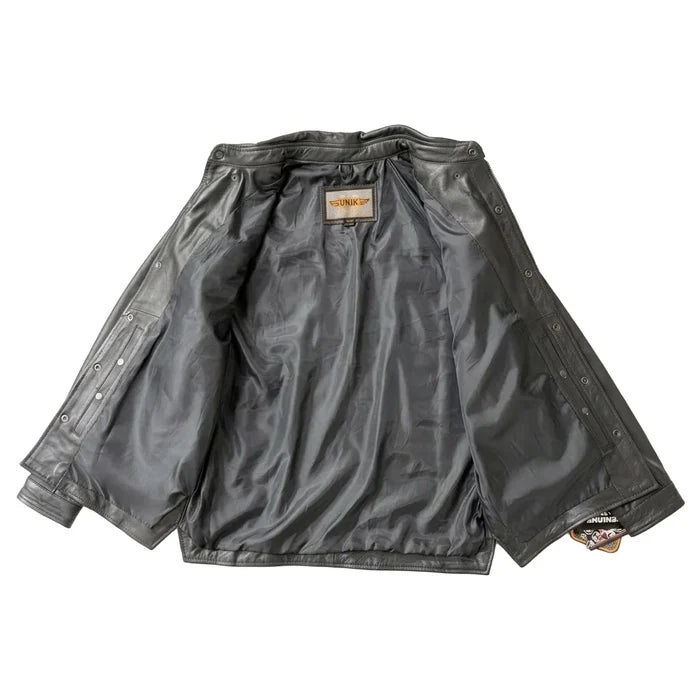 Edge - Premium Men's motorcycle Leather Jacket (Shirt Style)