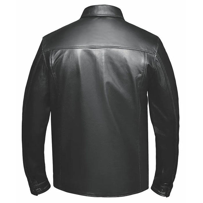 Edge - Premium Men's motorcycle Leather Jacket (Shirt Style)