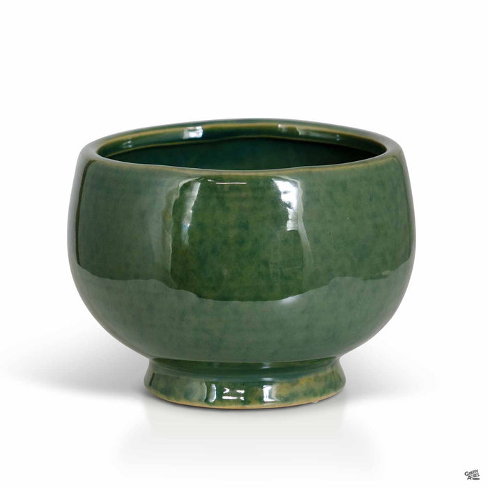 Empress Footed Bowl Jade 7.25 inch