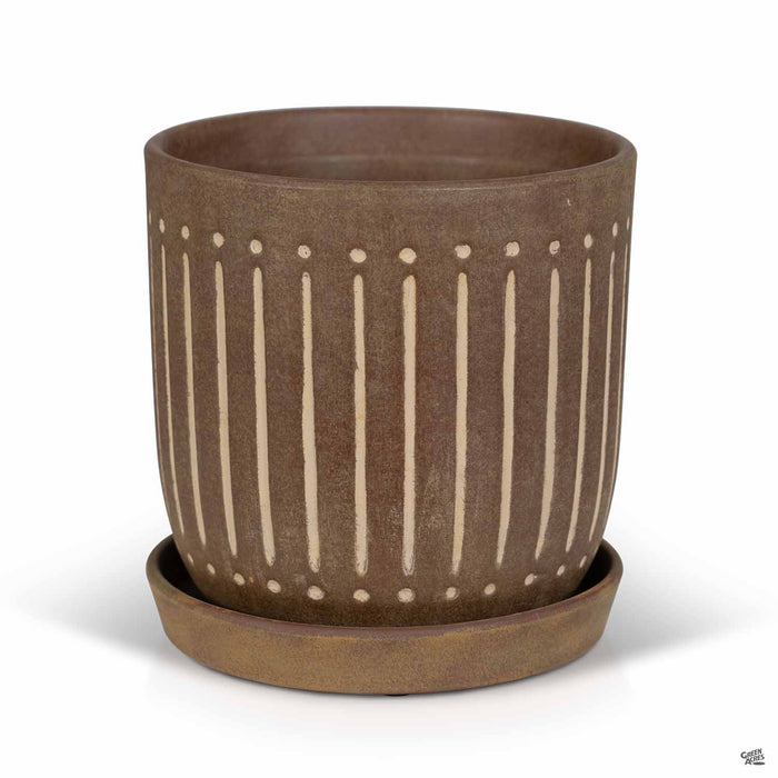 Gobi Carob Etched Pot 7.75 inch