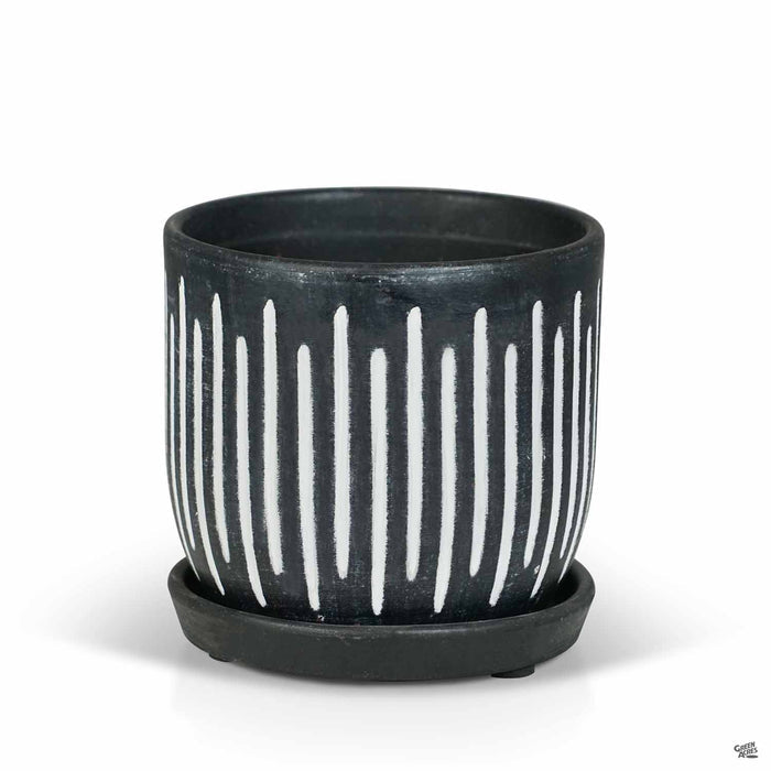 Nero Anthracite Etched Pot 5.5 inch
