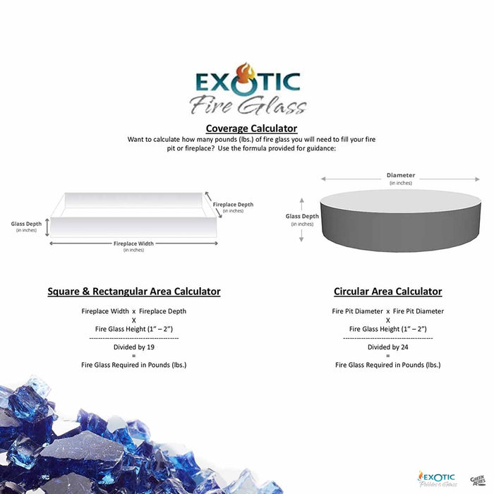 Exotic Fire Glass Coverage Calculator