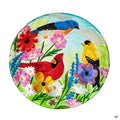 Feathered Trio Glass Bird Bath