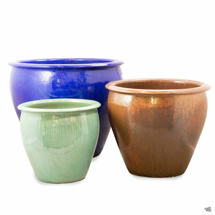 Fish Bowl Pot Group of 3 pots