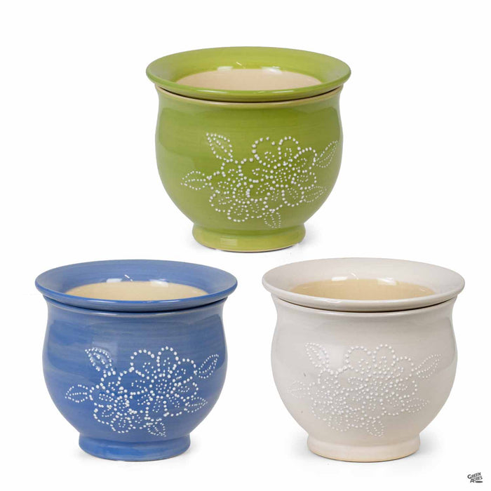 Floral African Violet Self-Watering Pots