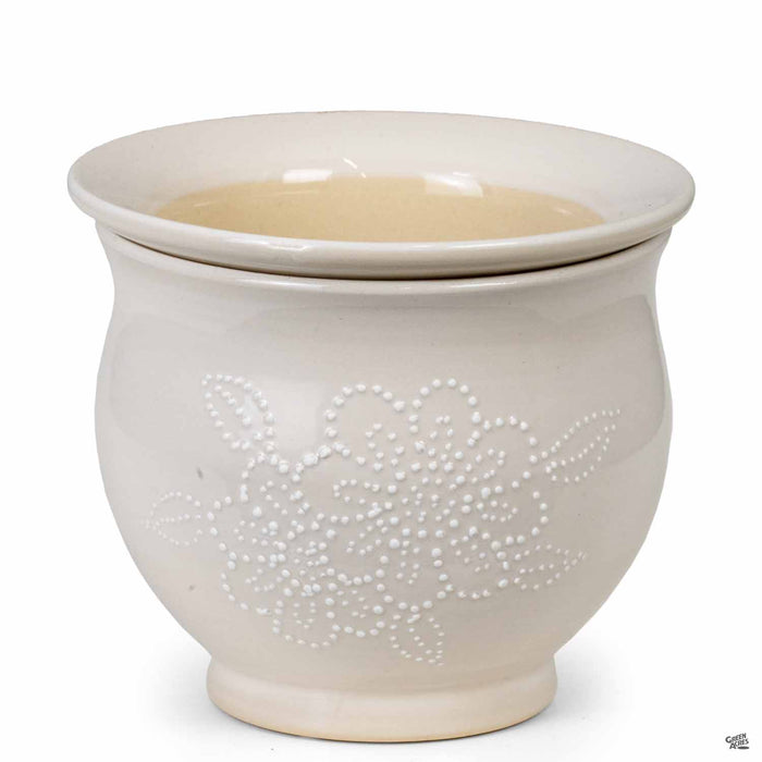 Floral African Violet Self-Watering Pot in White