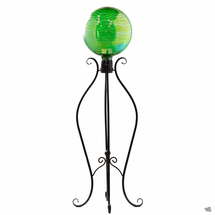 Green Gazing Ball on Stand