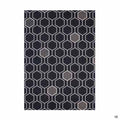 Geo Black 5 foot by 7 foot outdoor rug