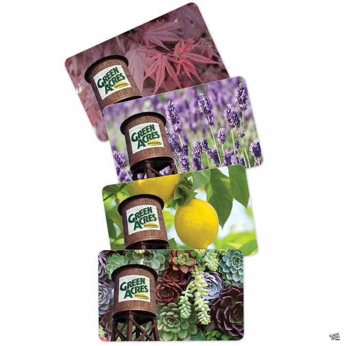 Green Acres Nursery & Supply Gift Card Designs