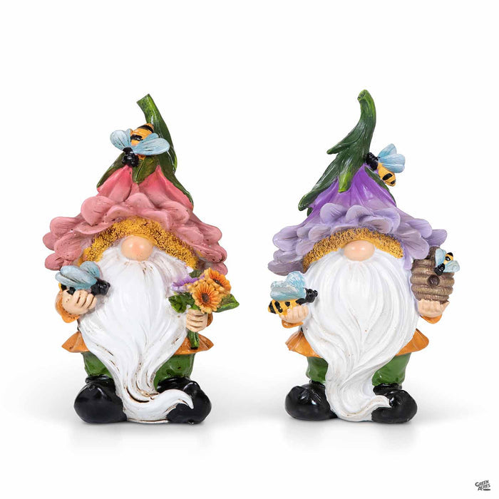 Gnomes with Flower Hats 6 inch