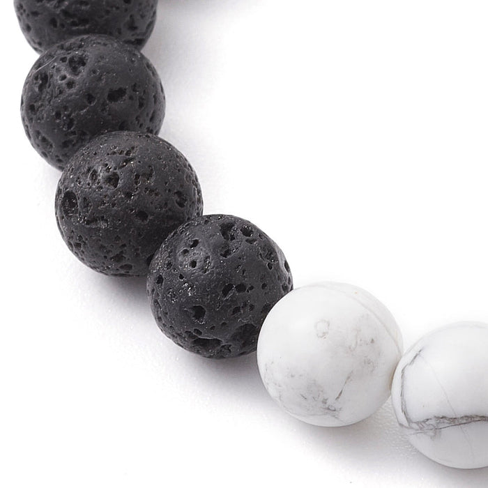 Good vs. Evil - Heavy Beaded Skull Bracelet