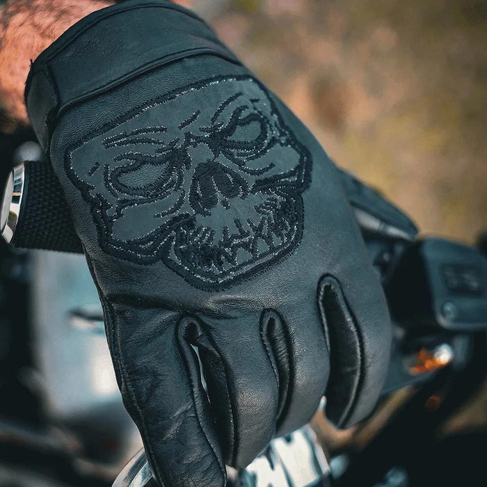 GripShield - Men's Leather Motorcycle Gloves