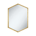 Hexagon Shaped Wall Mirror Gold