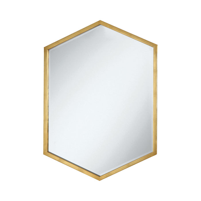 Hexagon Shaped Wall Mirror Gold