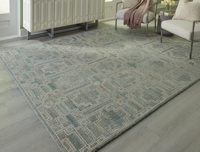 Jossland Rugs Collection - Green/Ivory