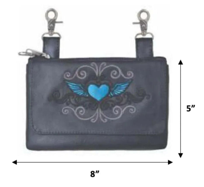 Ladies Cowhide Leather Clip-On Bag