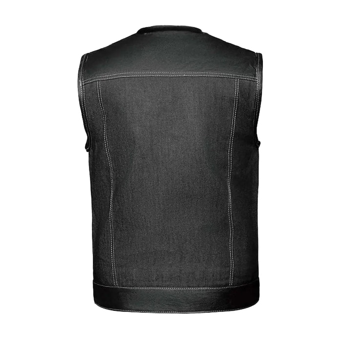 Lawless – Men’s Denim and Leather Club Vest