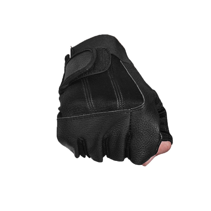 Leather / Mesh Fingerless Glove
