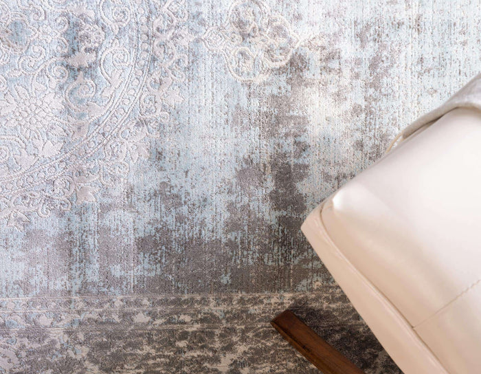 Light Blue New Classical Rectangle Rug