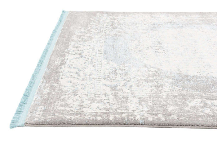 Light Blue New Classical Square Rug
