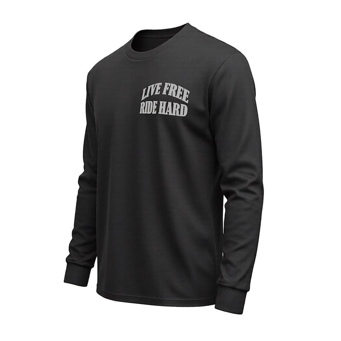 Live Free Ride Hard - Men's Long Sleeve Biker Tee