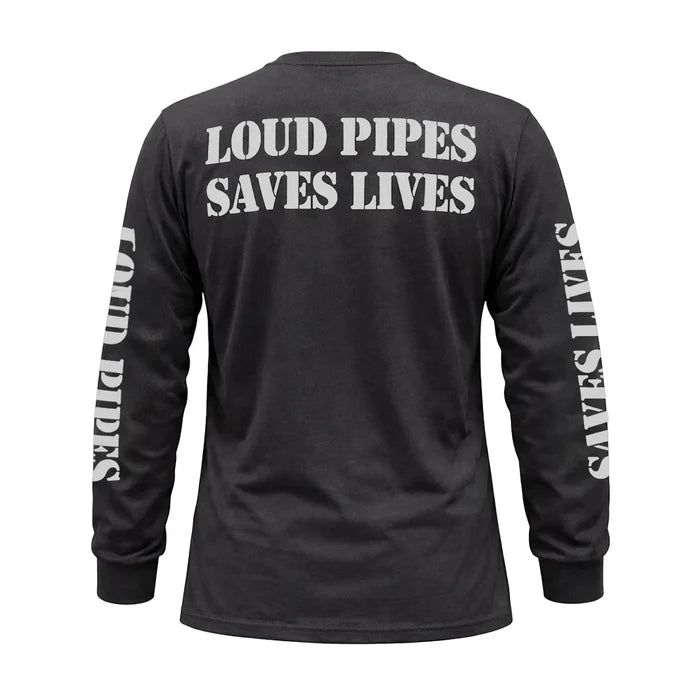 Loud Pipes Save Lives - Men's Long Sleeve Biker Tee