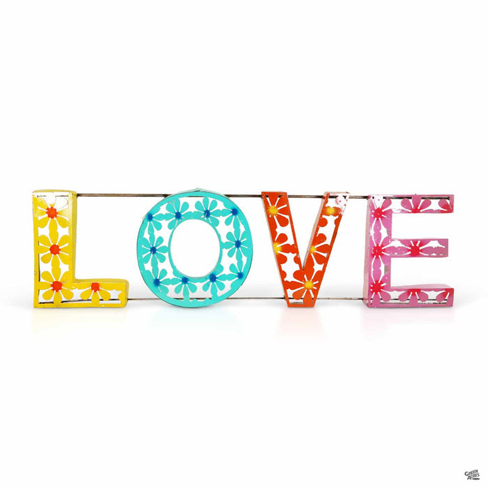 Love Sign Metal Yard Art