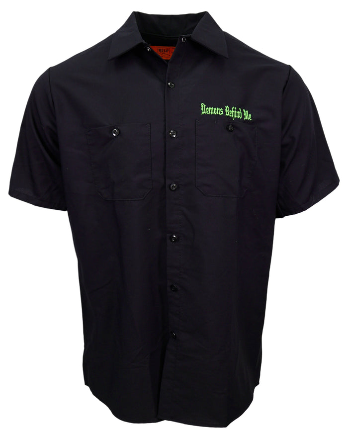 "Lucky" Embroidered Industrial Shop Shirt