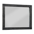 Meadow Solid Wood Beveled Glass Solid Wood Mirror in Graphite