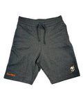 Men's Charcoal Lightning Embroidered Fleece Shorts