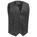 Men's Plain Side Economy Vest - Black