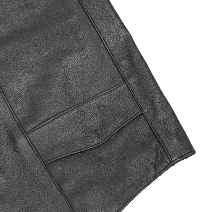 Men's Plain Side Economy Vest - Black