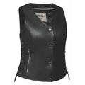 Mesa - Women's Naked Goatskin Leather Motorcycle Vest