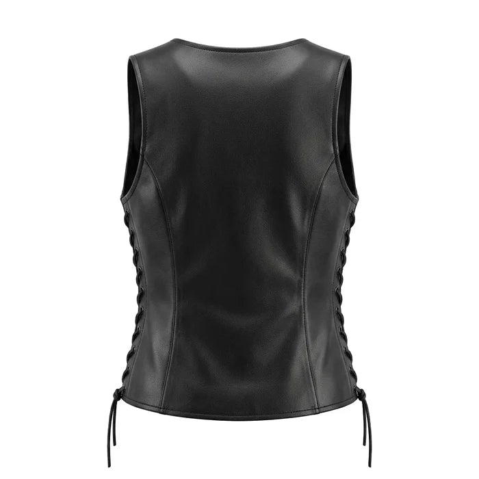 Mesa - Women's Naked Goatskin Leather Motorcycle Vest