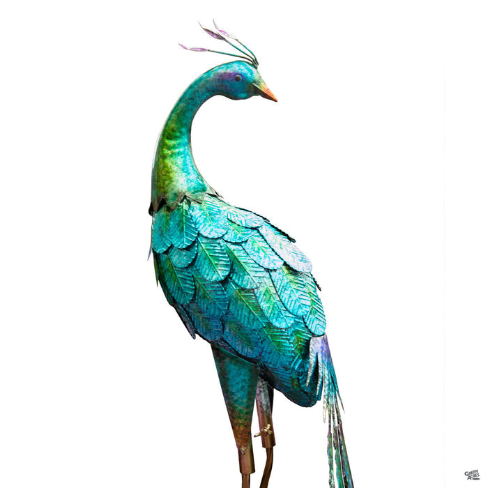 Metal Peacock Statue 30 inch