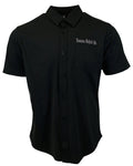 Micro-Perforated, Stretch Embroidered Button-Up