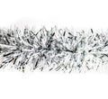 Mylar Stuffed White and Silver 6" Garland