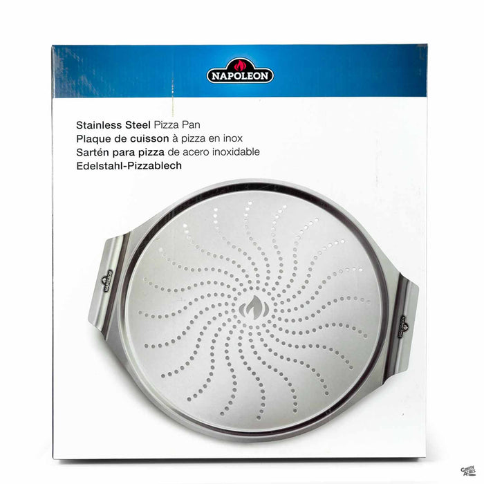 Napoleon Stainless Steel Pizza Pan 14 inch in Packaging