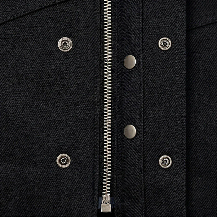 Nightrider - Men's Club Style Denim/Leather Motorcycle Vest
