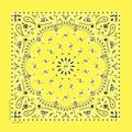 NT443 Bandana Paisley Yellow