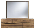Ocean Solid Wood Floating Glass Mirror in Natural Sengon