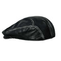 Old Road – Men's Black Premium Leather Ascot Cap